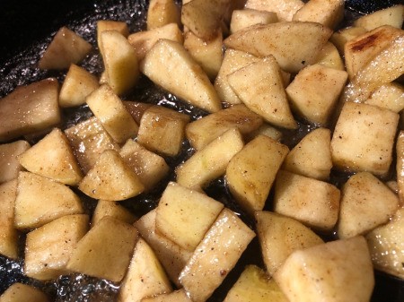 Apples added to bananas