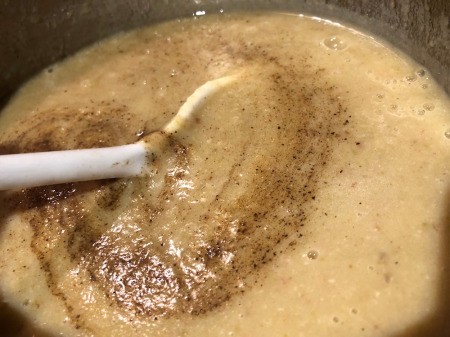 blending herbs in Soup