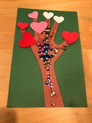 Heart Tree Mother's Day Card - finished card