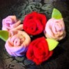 Easy Felt Flowers - 5 finished felt roses