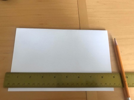 Cut Out "MOM" Card for Mother's Day - measure paper to final size of card