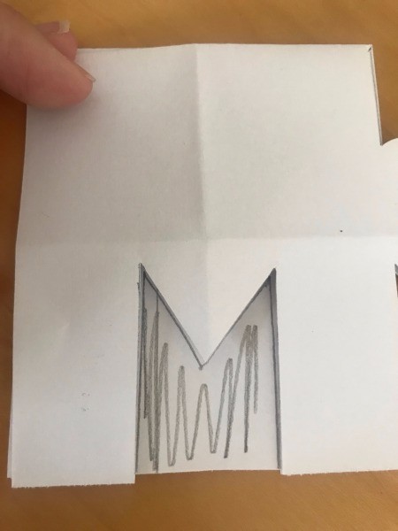 Cut Out "MOM" Card for Mother's Day - trace and shade