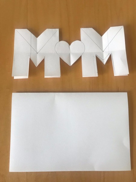 Cut Out "MOM" Card for Mother's Day - ready to trace onto cardstock