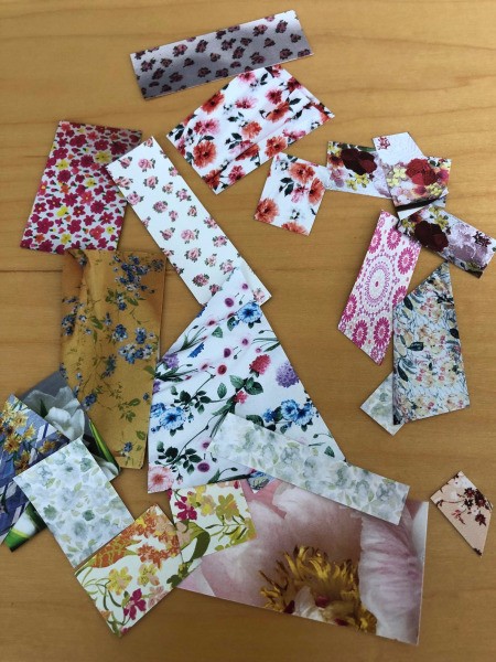 Cut Out "MOM" Card for Mother's Day - cut out floral pieces of paper