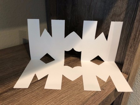 Cut Out "MOM" Card for Mother's Day - open the card and write your message