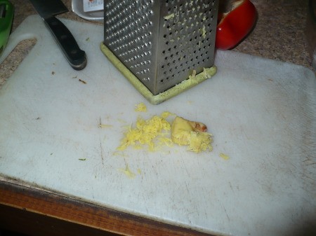 grating ginger