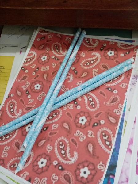 How to Make Paper Flower Wall Decor - thin paper sticks