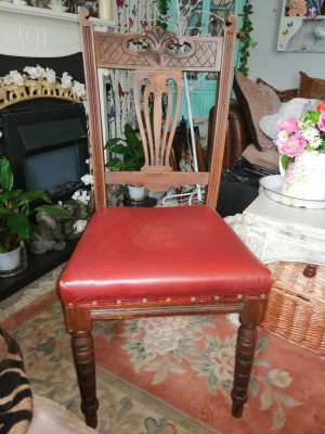 Identifying Antique Chairs - reupholstered dining chair
