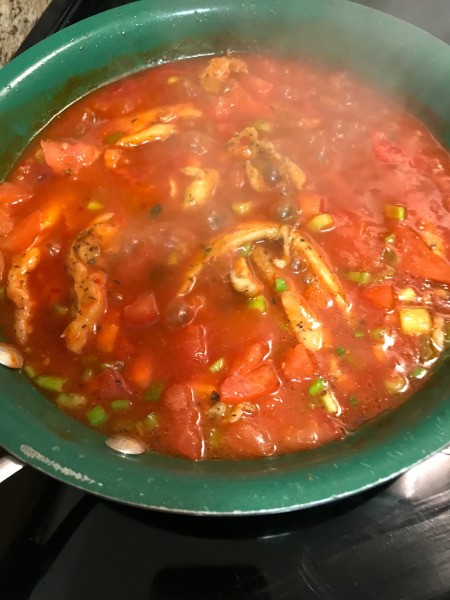 cooking salsa & veggies