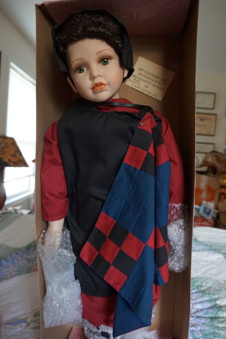 Information on a J Misa Porcelain Doll - doll in the box wearing "plain" clothes in solid colors