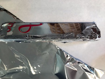 DIY Paper Towel Roll Kaleidoscope - shiny side in