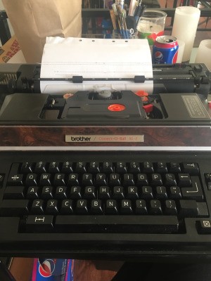 Repairing a Brother Typewriter - closeup of a typewriter