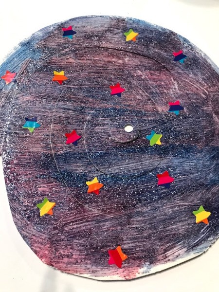 Rocket Paper Twirler Room Decor - spiral with hole in the center