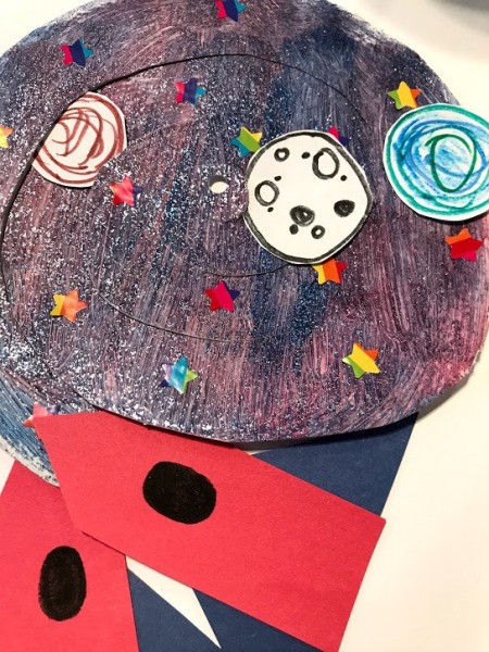 Rocket Paper Twirler Room Decor - cut out the planets and glue to the spiral