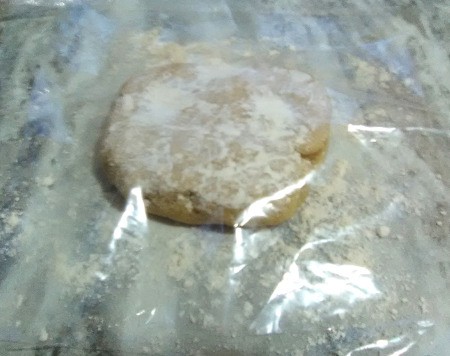 dough covered with bag