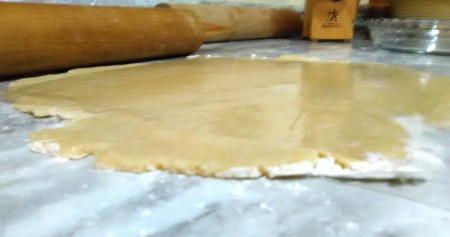 flattened dough