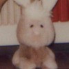 Identifying a Vintage Stuffed Bunny - pink and white bunny with topknot fluff