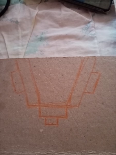 Flower Vase Mother's Day Card - draw a pattern for the 3D flower vase