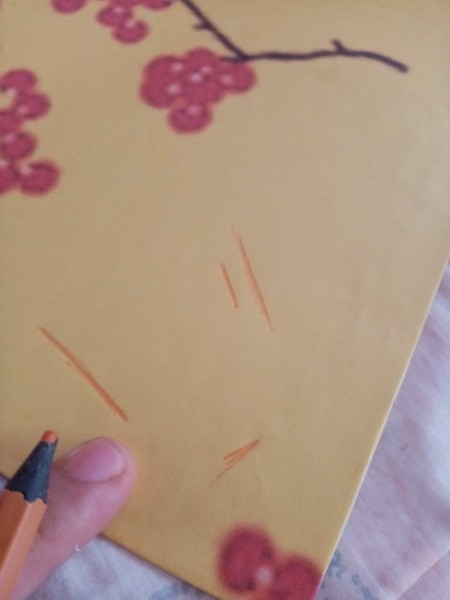 Flower Vase Mother's Day Card - mark the card for attaching the vase