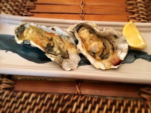 finished Japanese Style Grilled Oysters