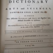 Value of 1771 Encyclopedia Britannica - cover page