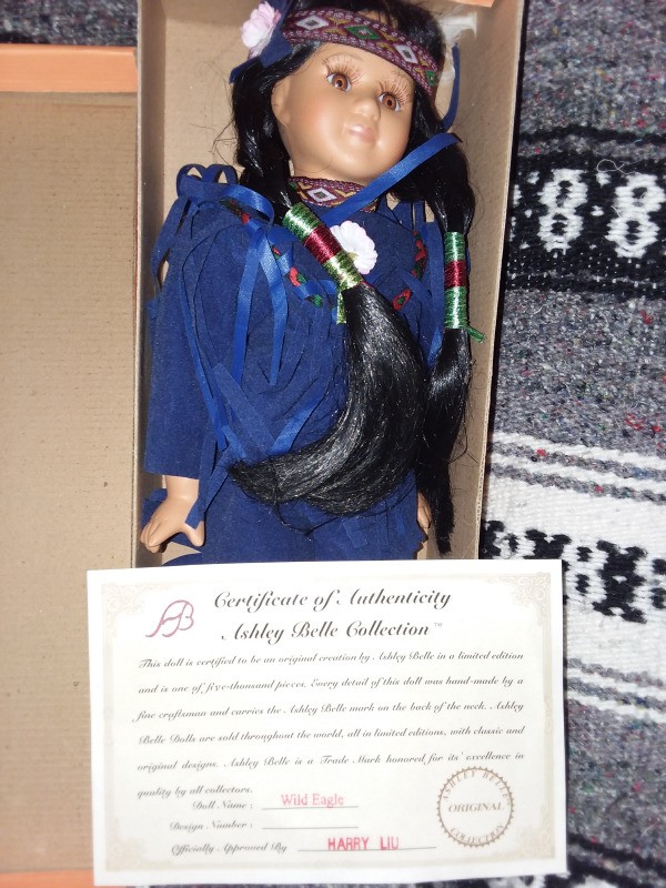 Value of Ashley Belle Porcelain Dolls - Wild Eagle, Native American doll