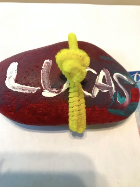 Photo Holder Rock - closeup of the spirals