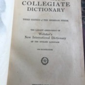 Value of a Webster's Collegiate Dictionary - cover page