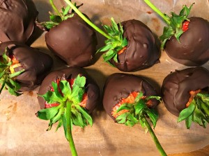 Chocolate Covered Strawberries with stems