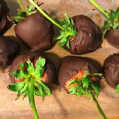 Chocolate Covered Strawberries with stems