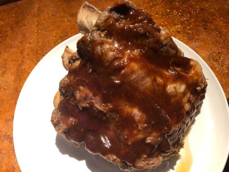 BBQ sauce on Beef Ribs