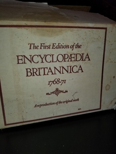 Value of Still Boxed Encyclopedia Britannica -  box with label