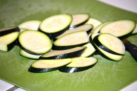 cut zucchini