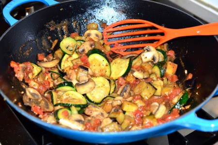 added lightly cooked veggies