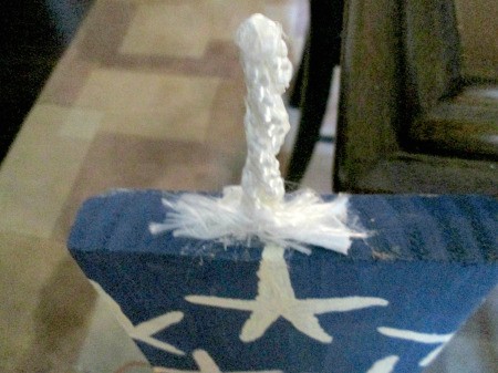 Making A Patriotic Flag With Left Over Wood - attach cord