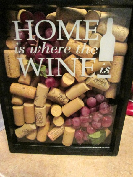 Using My Collection Of Wine Corks For Decorating - ready to display