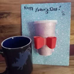 Father's Day Coffee Cup Greeting Card - card an a ceramic coffee cup