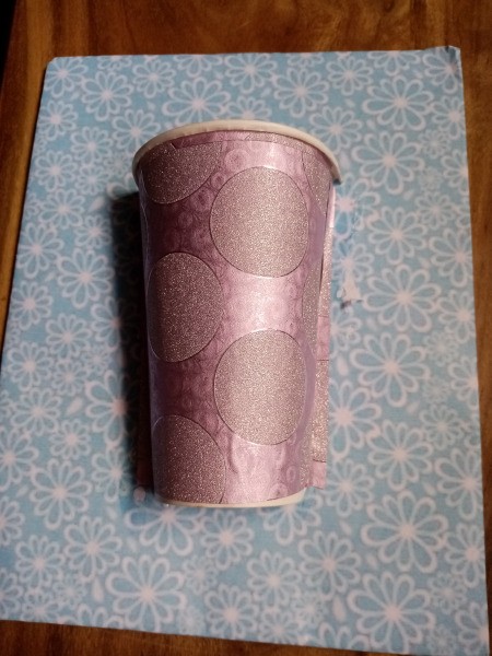 Father's Day Coffee Cup Greeting Card - glue the cup to the paper covered cardboard