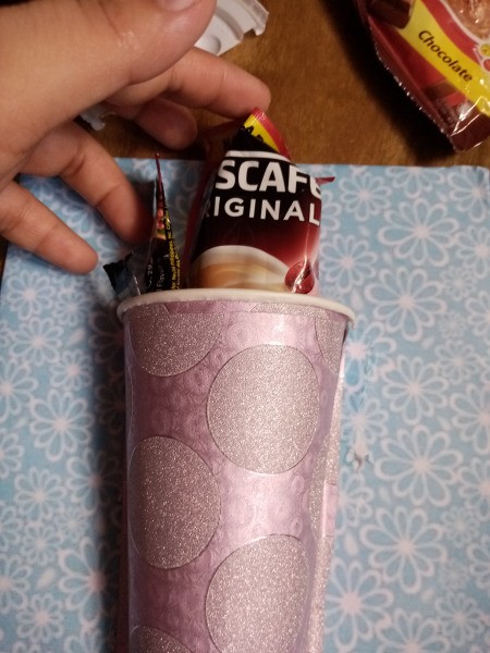 Father's Day Coffee Cup Greeting Card - coffee packet in the cup