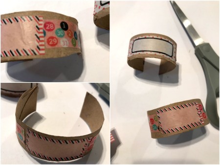 Making Paper Roll Kids' Cuff Bracelets - cut to make a cuff
