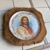 Value of Homer Laughlin Georgian Religious Plates - Jesus plate