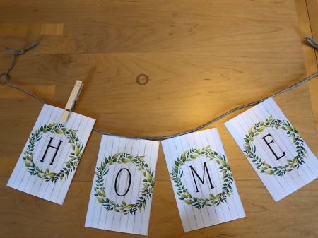 Home Banner - first letter clipped on and the rest arranged and ready to add