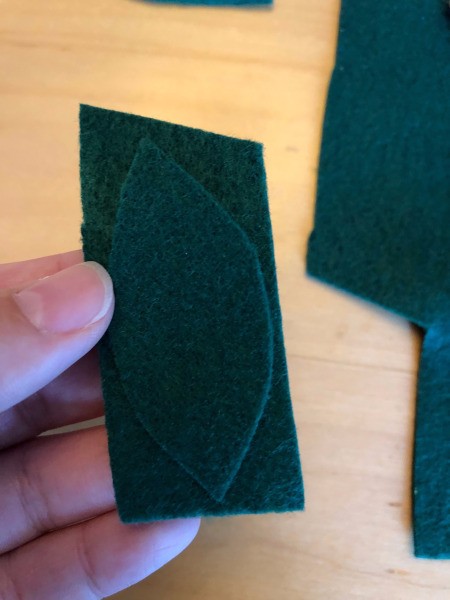 Home Banner - draw leaf shapes onto felt