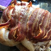 finished Bacon Roast Chicken