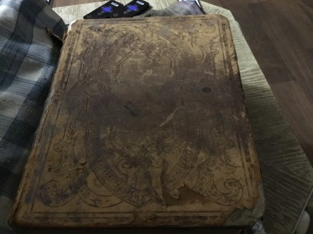 Value of an 1864 Unabridged Illustrated Dictionary - cover of a very old dictionary