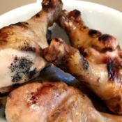 Grilled Citrus Chicken Drumsticks on plate