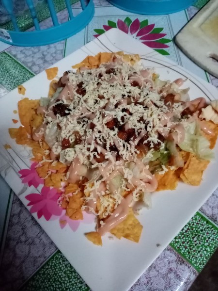 Nachos on plate