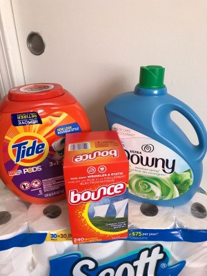 A collection of laundry purchases