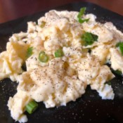 Scallion Scrambled Eggs on plate