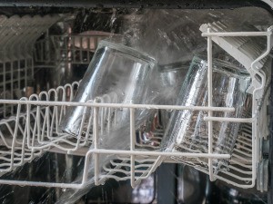 dishwashing powder that won't etch glass